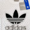 T-Shirt Adidas Iconic 1963 bianca con strass e perle - personalizzabile
